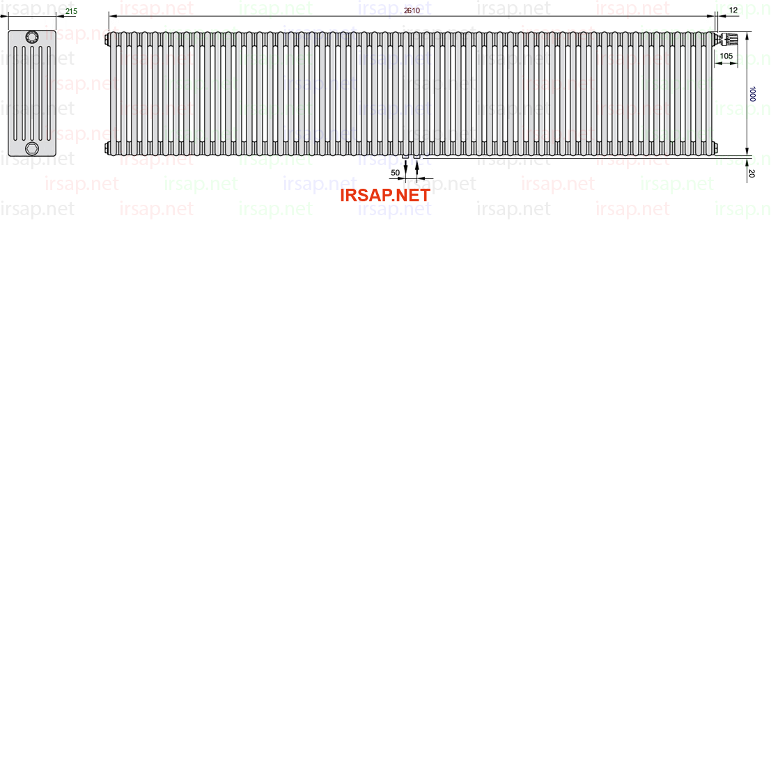 Радиатор IRSAP Tesi 61000/58 T52 CL 01
